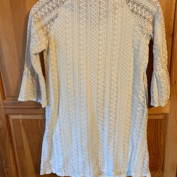 ** Route 66 White Lace Women’s 3/4 Sleeve Blouse L - Picture 2 of 13
